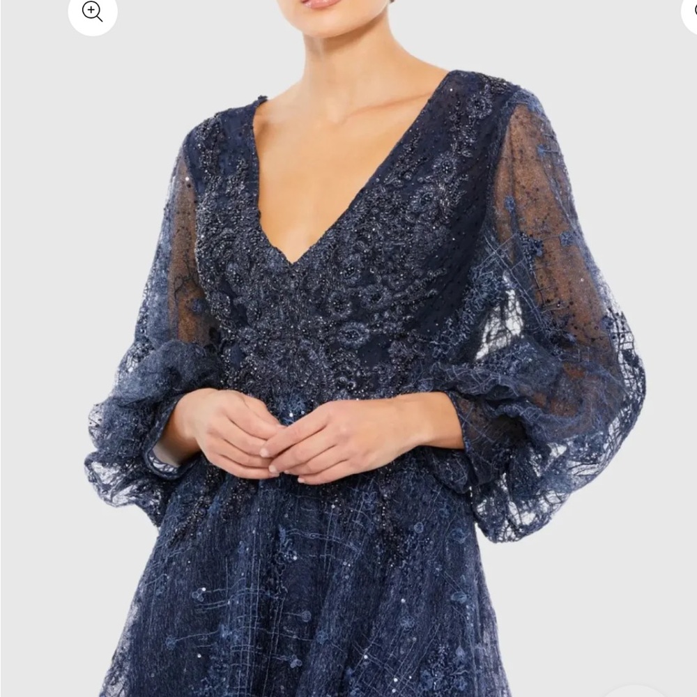 Mac Duggal Midnight Blue Embellished Dress